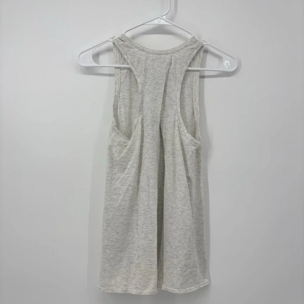 Lululemon Tie Tank Top Womens Size 4 Heather Gray‎ *Read* Gym Athletic